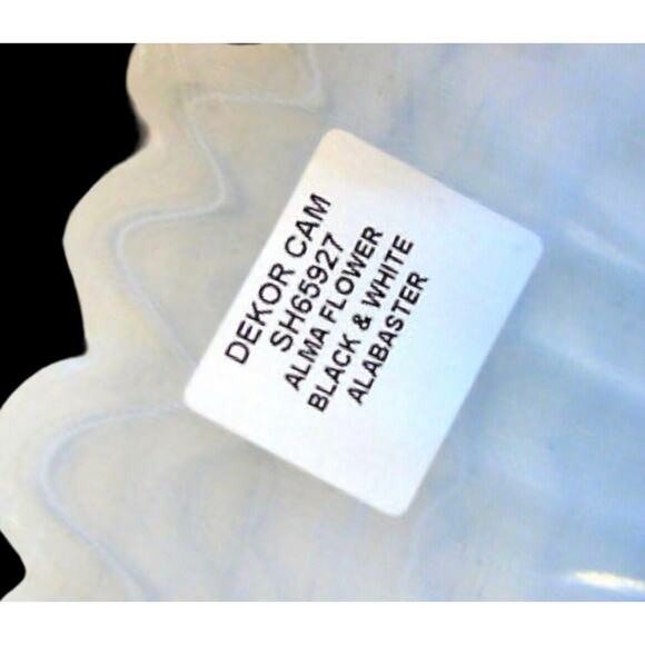 Pottery Barn Centerpiece BOWL Gray Alabaster Dekor Glassware Flower Dish 10.5" - Picture 4 of 6